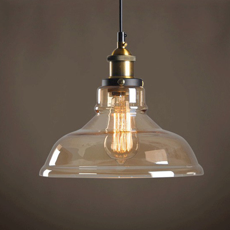 Luci a sospensione sospesa Vintage Style Industrial Style1 Pendanti leggeri con tonalità di vetro per camera da letto