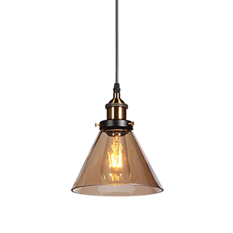 Luci a sospensione sospesa Vintage Style Industrial Style1 Pendanti leggeri con tonalità di vetro per camera da letto