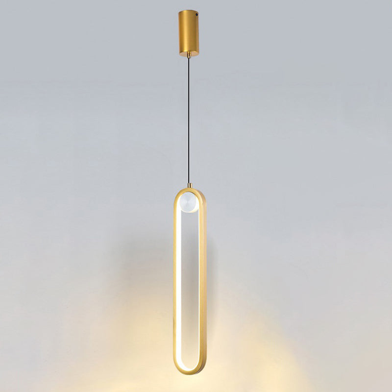 Elliptische Metallform Pendellampe moderne minimalistische 1 leichte LED -Hänglampe für Wohnzimmer