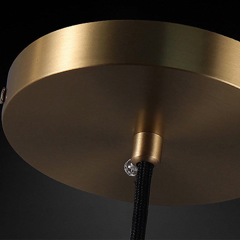 Crystal Original Stone Mini Pendant Lamp 1-light Modern Style Brass Hanging Light for Entrance Hallway