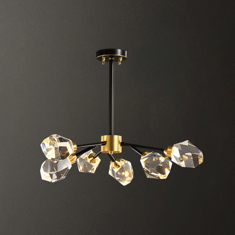Modern Minimalist Style Spray Hanging Pendant Lights Crystal Pendant Lamp for Living Room