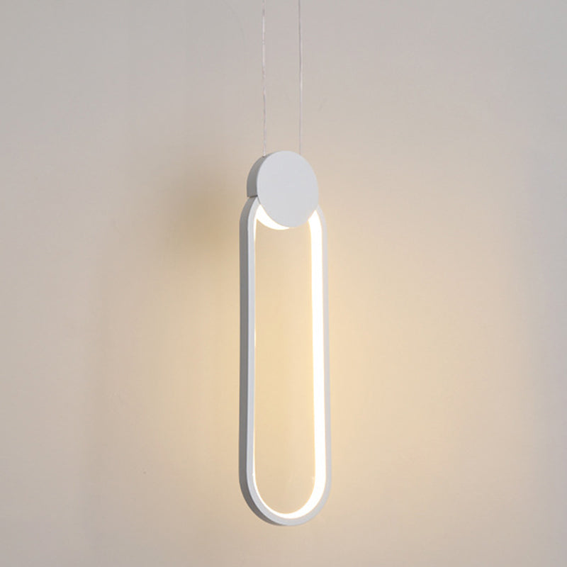 Modern Minimalist Style Cord Hung Hanging Pendant Lights Metal Ceiling Lamp in Black Finish for Bedroom