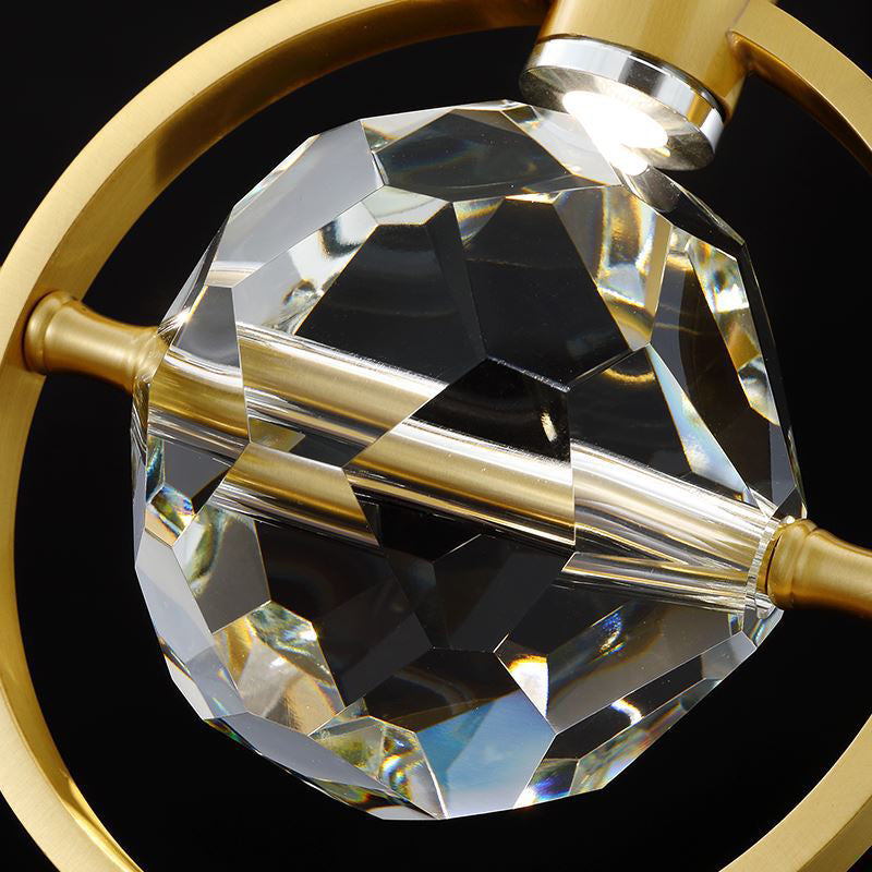 Moderner minimalistischer Stil Globe Einzelanhänger Kristall 1 Licht Anhänger Licht für Esszimmer