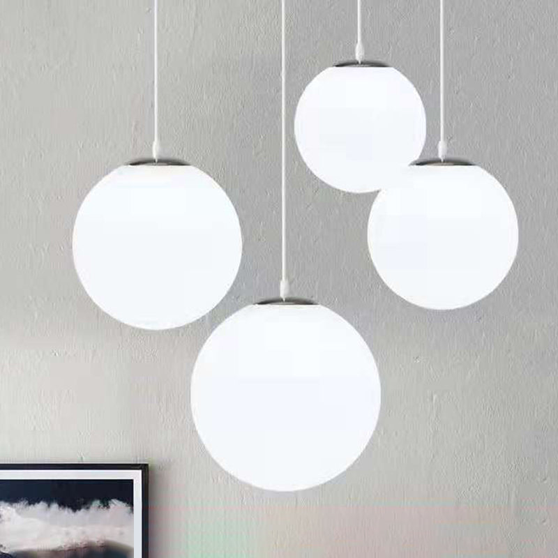 Moderna sfera di design minimalista lampada sospesa Opal Glass Glass Glass 1 Luce Light Light