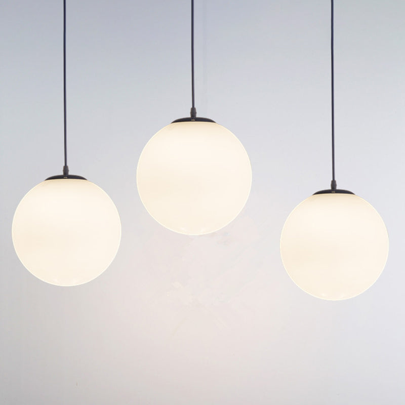 Moderna sfera di design minimalista lampada sospesa Opal Glass Glass Glass 1 Luce Light Light
