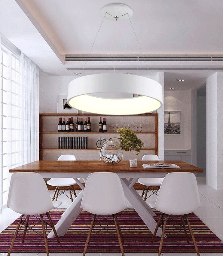 Modern de lámparas de colgante de colgante de estilo minimalista de estilo acrílico colgante de techo acrílico para sala de estar