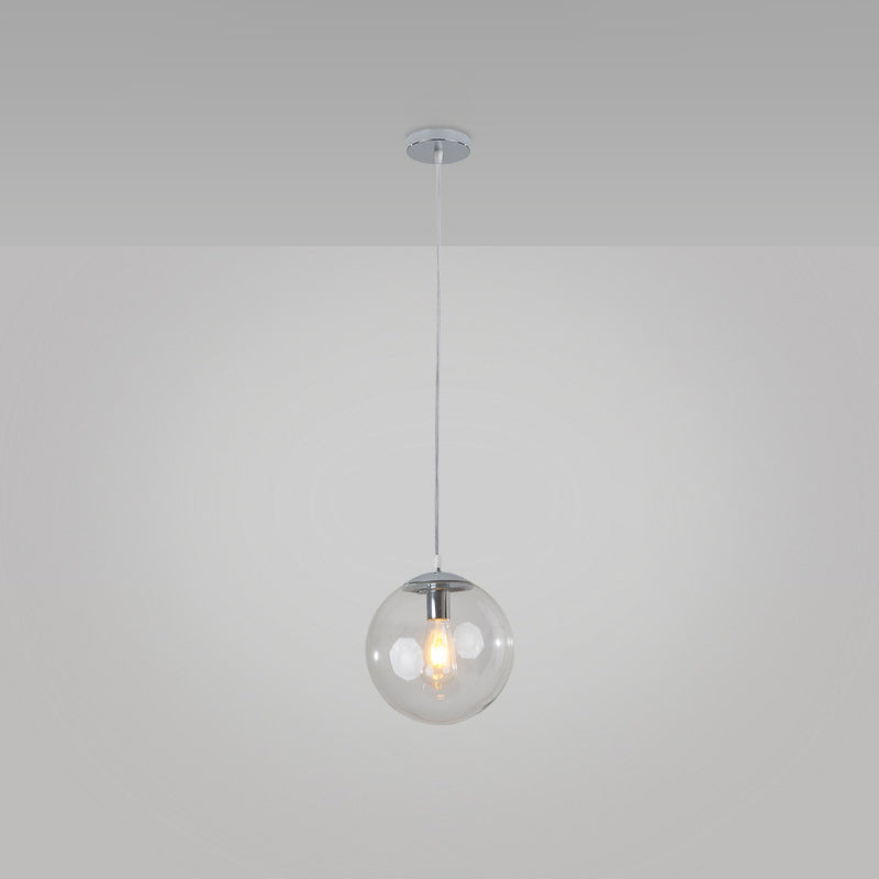 Vetro trasparente sferico minimalista contemporaneo 1 piede chiara 1 piega per il soffitto appeso per tavolo da pranzo