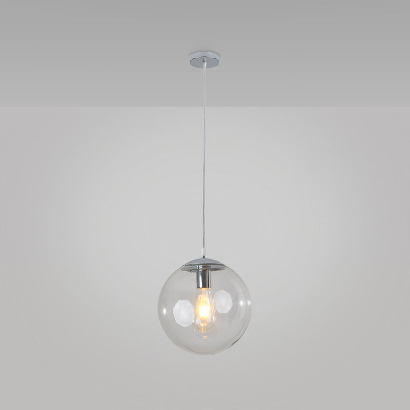 Vetro trasparente sferico minimalista contemporaneo 1 piede chiara 1 piega per il soffitto appeso per tavolo da pranzo