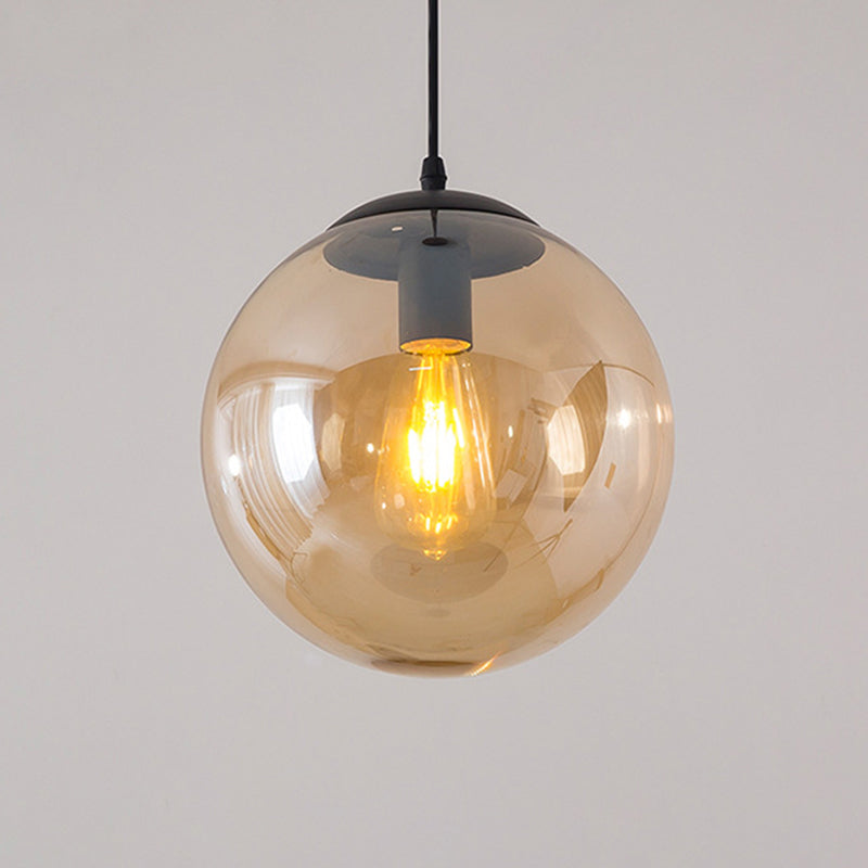 Vetro trasparente sferico minimalista contemporaneo 1 piede chiara 1 piega per il soffitto appeso per tavolo da pranzo