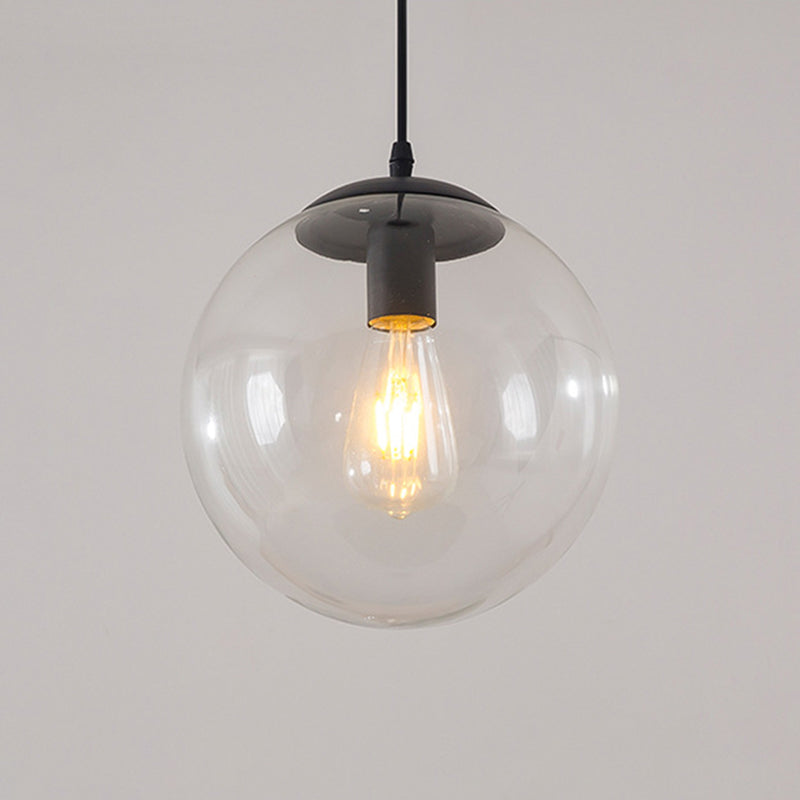 Vetro trasparente sferico minimalista contemporaneo 1 piede chiara 1 piega per il soffitto appeso per tavolo da pranzo