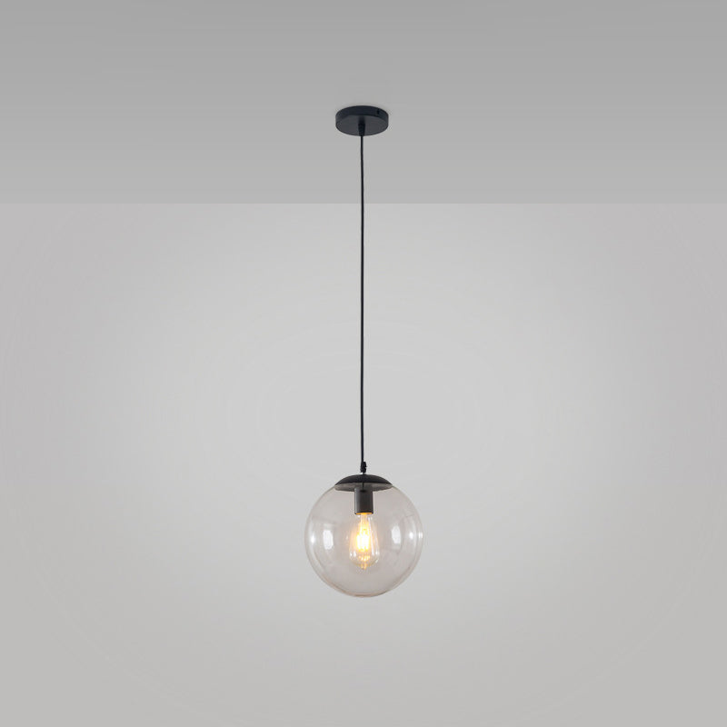 Vetro trasparente sferico minimalista contemporaneo 1 piede chiara 1 piega per il soffitto appeso per tavolo da pranzo