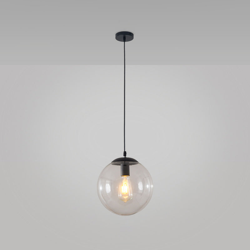 Vetro trasparente sferico minimalista contemporaneo 1 piede chiara 1 piega per il soffitto appeso per tavolo da pranzo