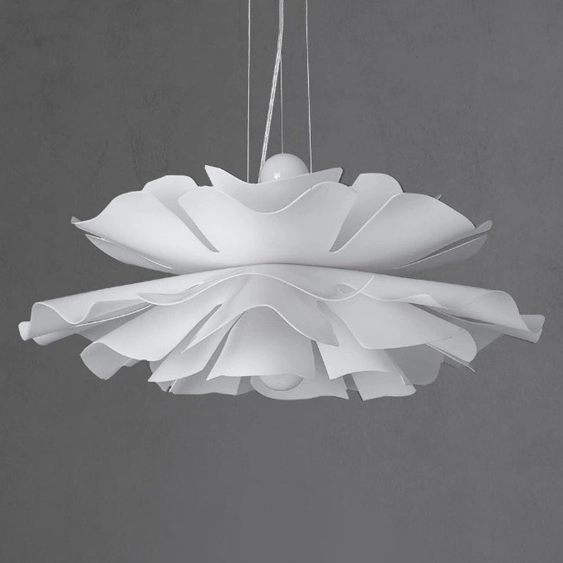 Modern Minimalist Style Blossoming Flower Hanging Pendant Lights Metal 2 Lights Pendant Light for Living Room