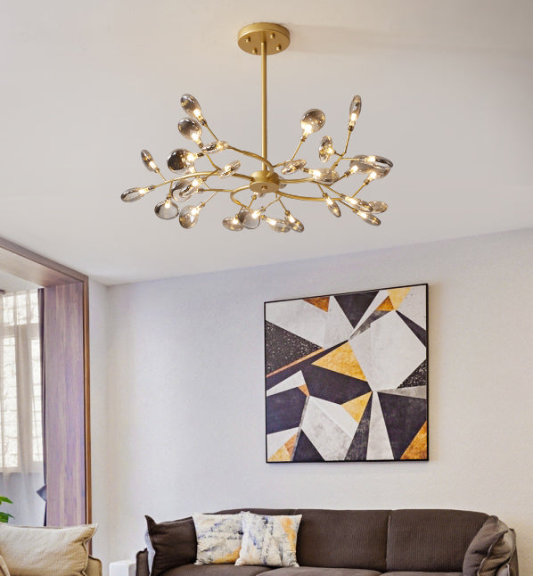 Lámparas de lámpara de rociado Luz de colgante de estilo minimalista moderno con sombra acrílica para sala de estar