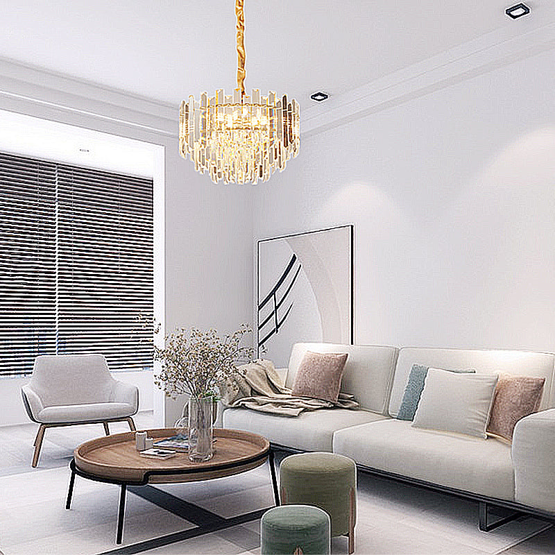 Luz de techo de cristal de lámpara contemporánea de 8 luces para el hogar para el hogar