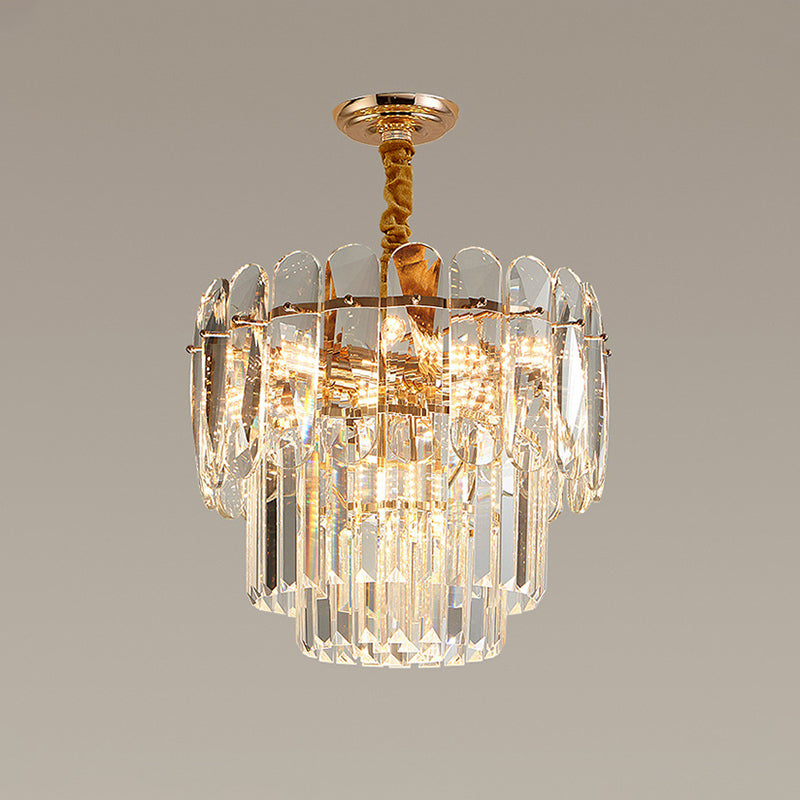 Luz de techo de cristal de tiras de luz de lámpara de lujo contemporánea para el hogar para el hogar