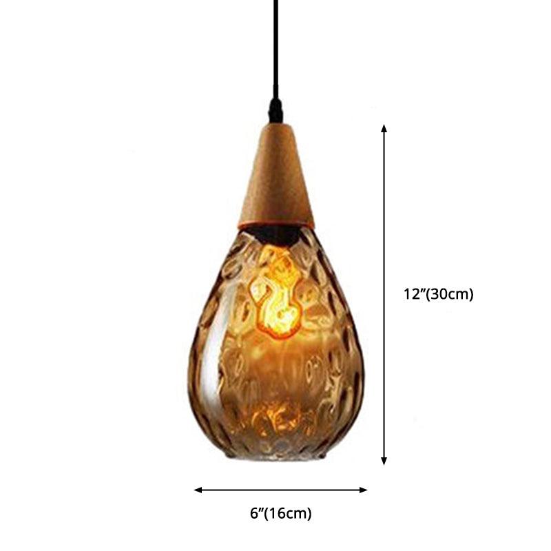 1-Licht moderne Tränendecke mit Glasschatten