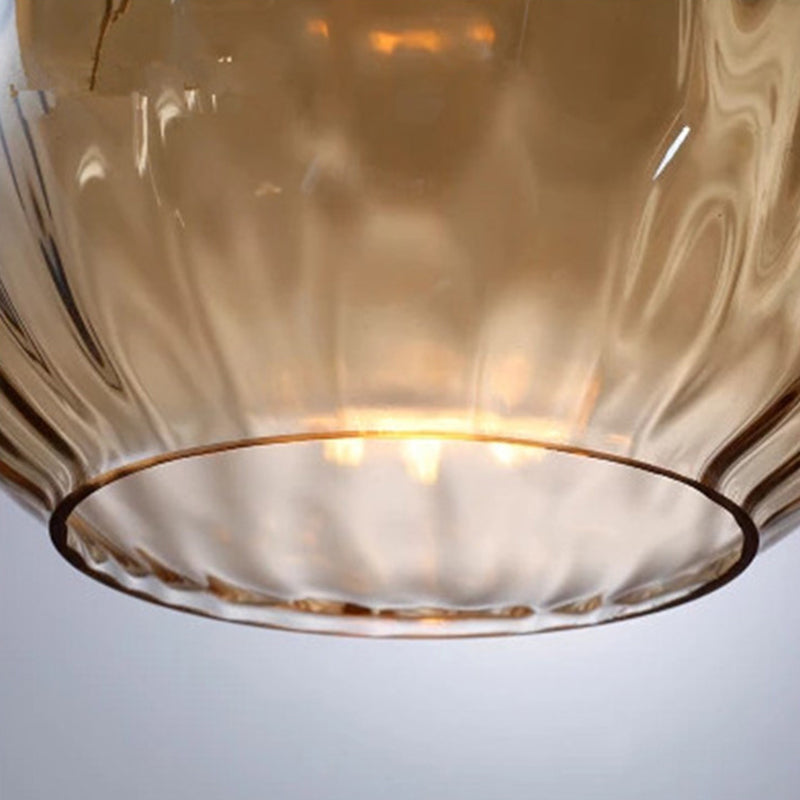 1-Licht moderne Tränendecke mit Glasschatten