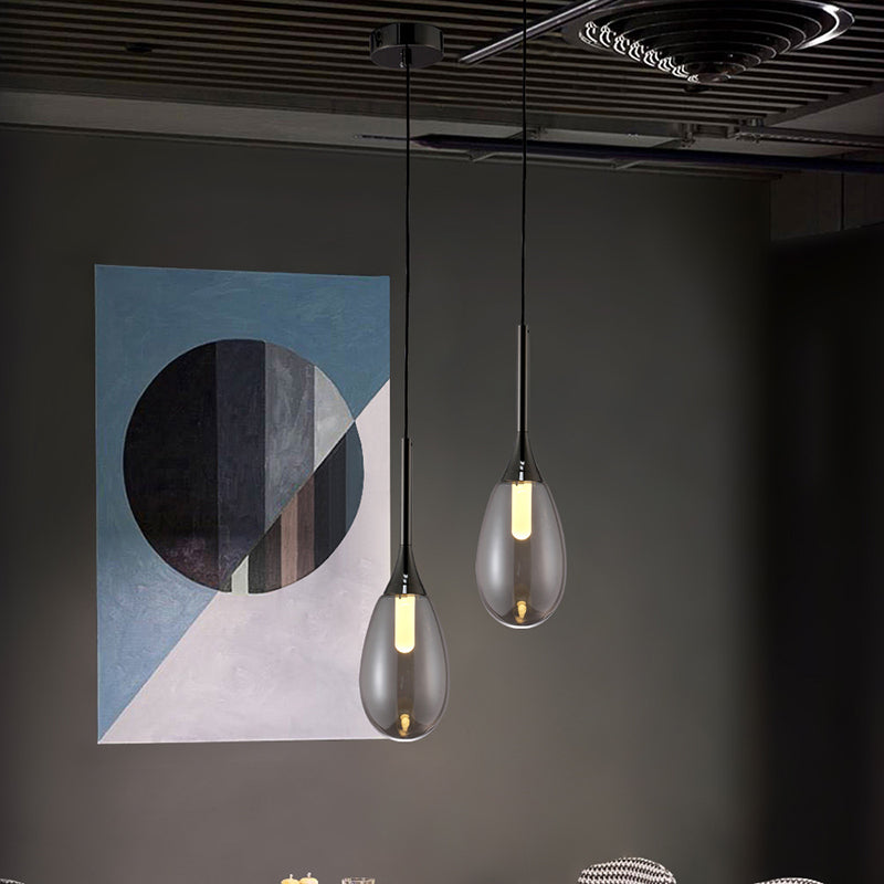 1-Licht moderne Tränendecke mit Glasschatten