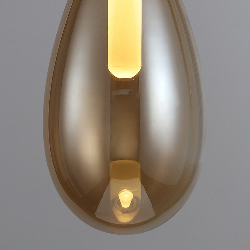 1-Licht moderne Tränendecke mit Glasschatten