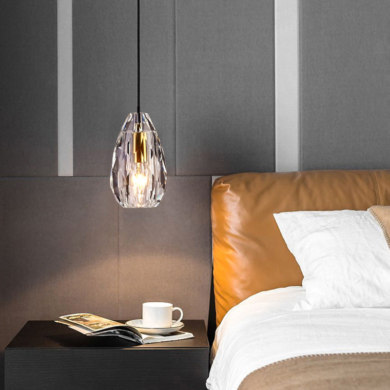 1-Licht moderne Tränendecke mit Glasschatten