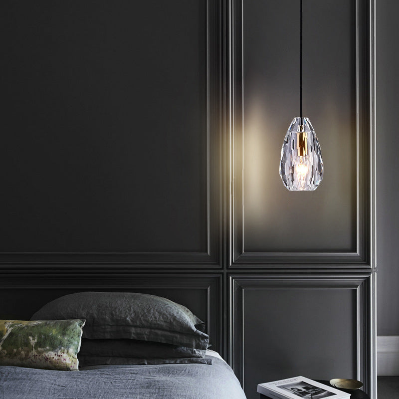 1-Licht moderne Tränendecke mit Glasschatten