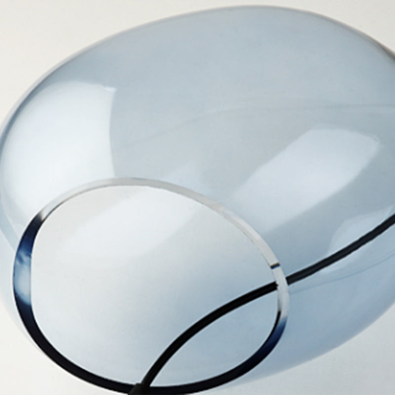 Modern Teardrop Ceiling Light with Clear Glass Shade Single Pendant Lighting