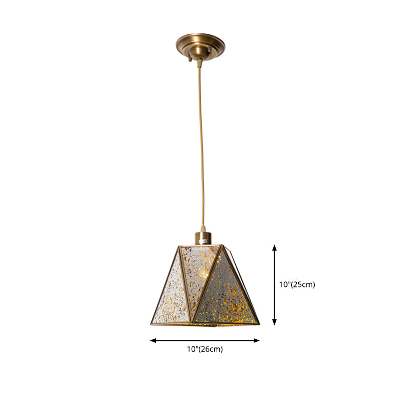 Iluminación colgante geométrica moderna y contemporánea Luz de techo de metal de latón pulido para sala de estar