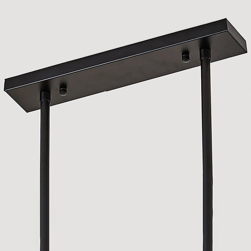 Vidrio de cilindro moderno Iluminación de la isla de cocina de 6 luces luces de techo colgante simples