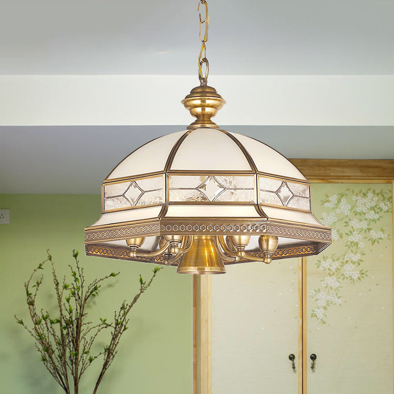 7 bulbos arennia de arena lámpara de vidrio colonial dome salón de estar accesorio de iluminación colgante