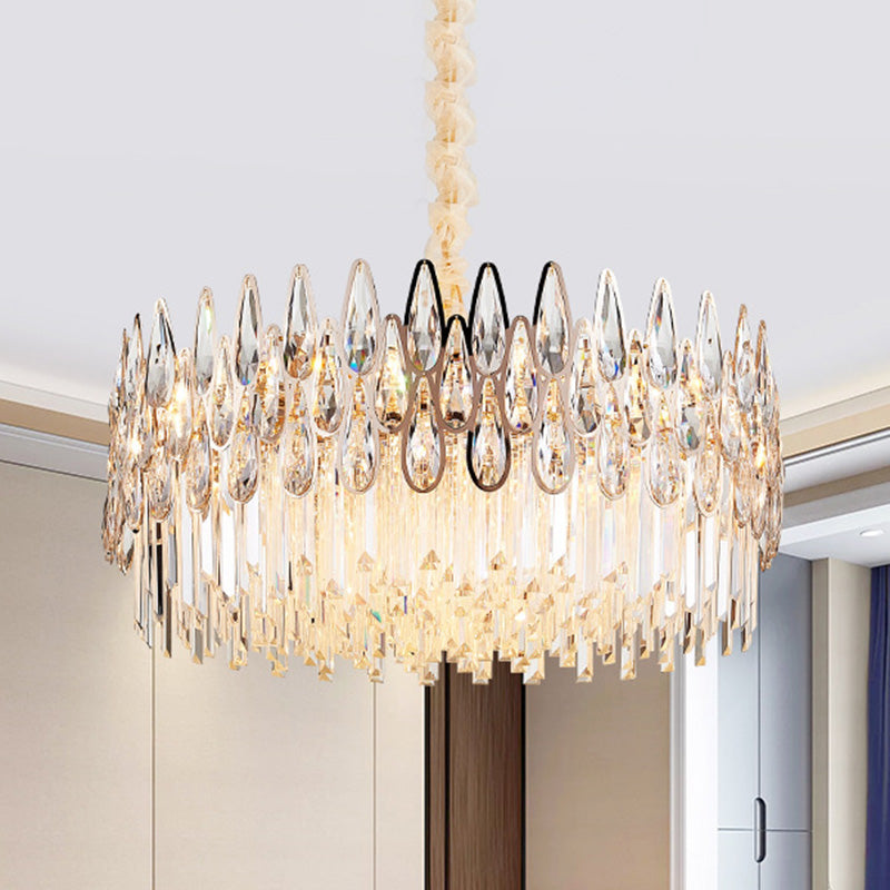 7 têtes tambour lustre pendentif éclair