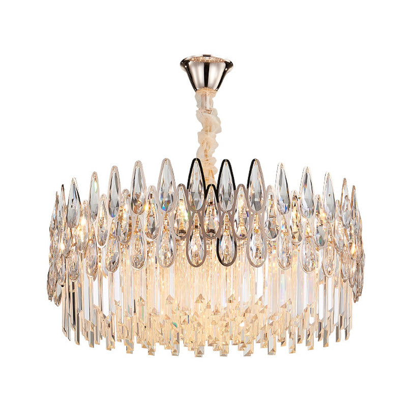 7 têtes tambour lustre pendentif éclair