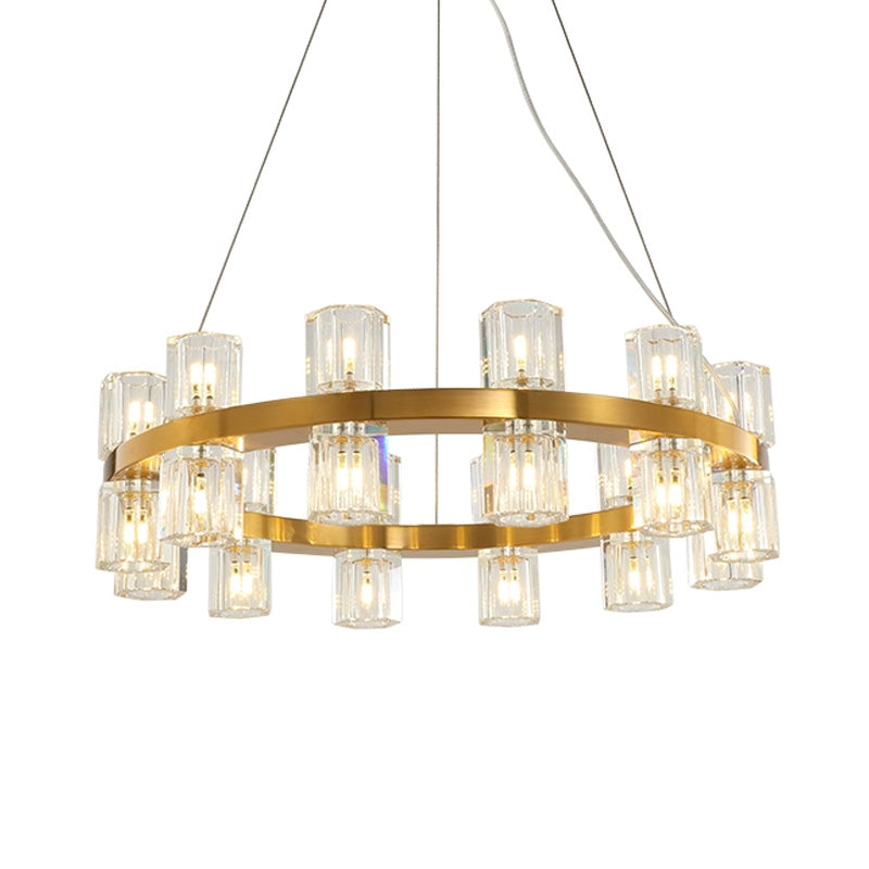 ANILLA CRISTAL CRISTAL LIGHTA CHEXTURA POSTMODERNOS 24 CABEZAS Capante de dormitorio Candelier en oro