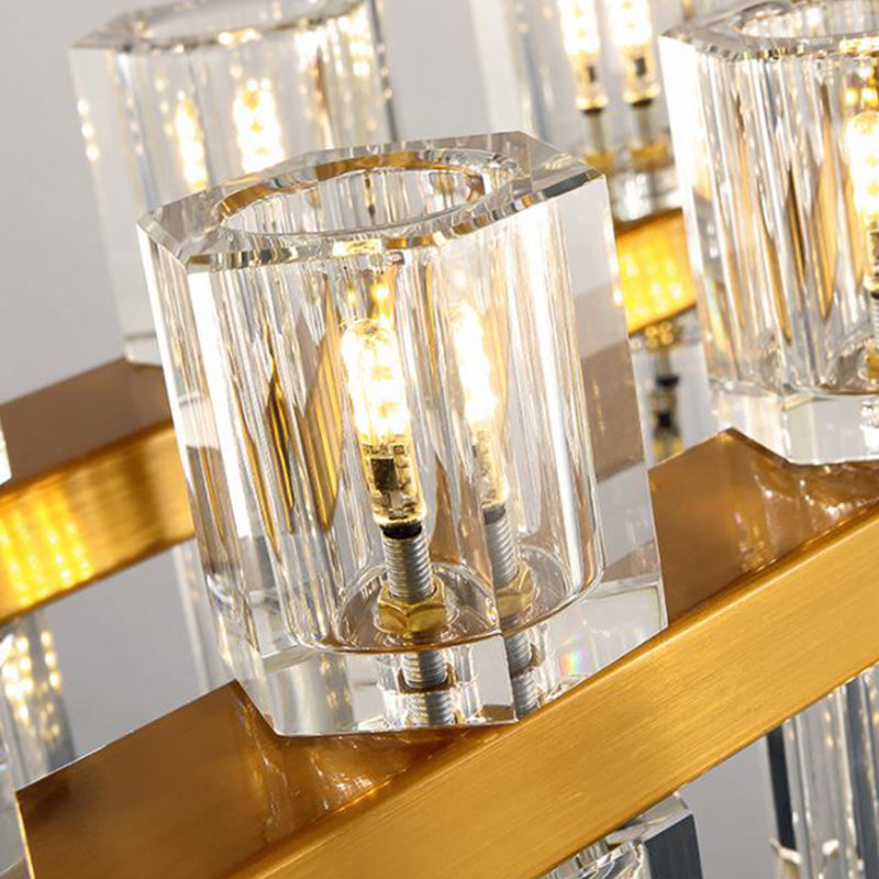 ANILLA CRISTAL CRISTAL LIGHTA CHEXTURA POSTMODERNOS 24 CABEZAS Capante de dormitorio Candelier en oro