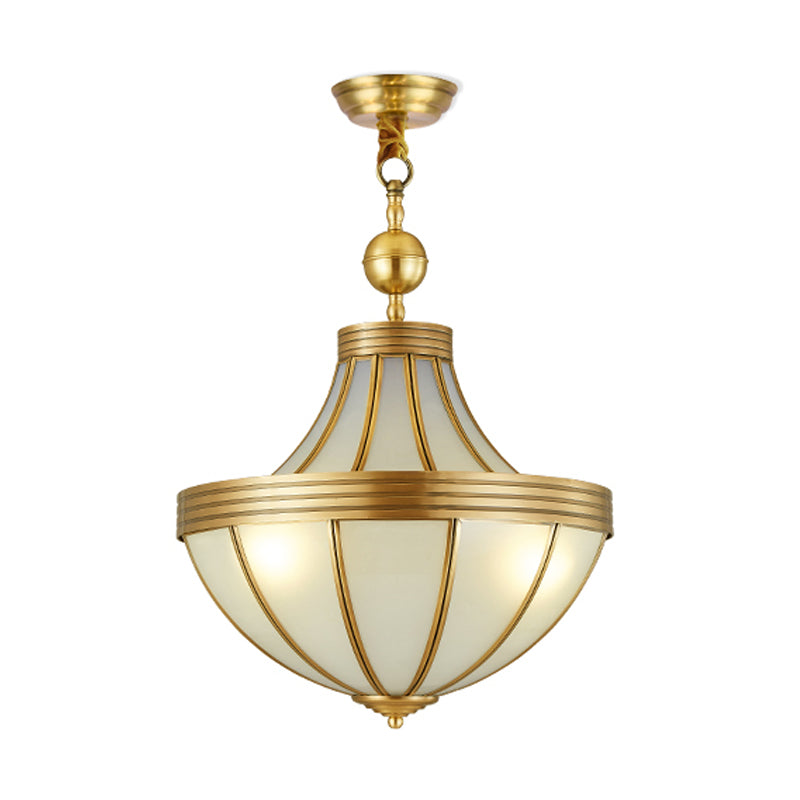 Lampada oro lampadario a sospensione a sospensione in vetro coloniale in vetro a sabbia a sabbia a 3 luci lampada sospensione sala da pranzo