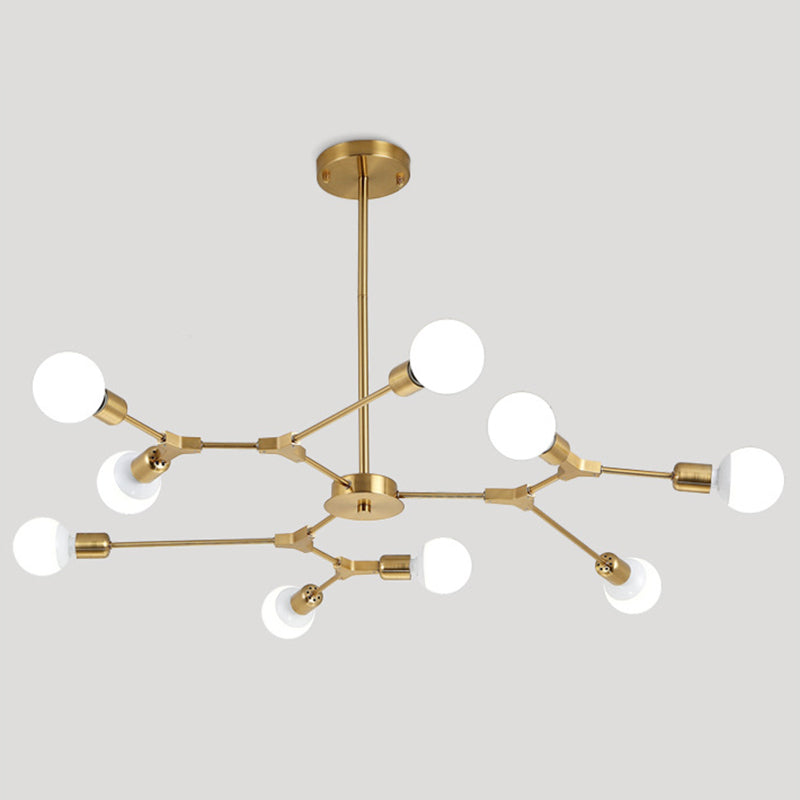 Modern Minimalist Style Branch Chandelier Lighting Fixtures Metal Chandelier for Living Room