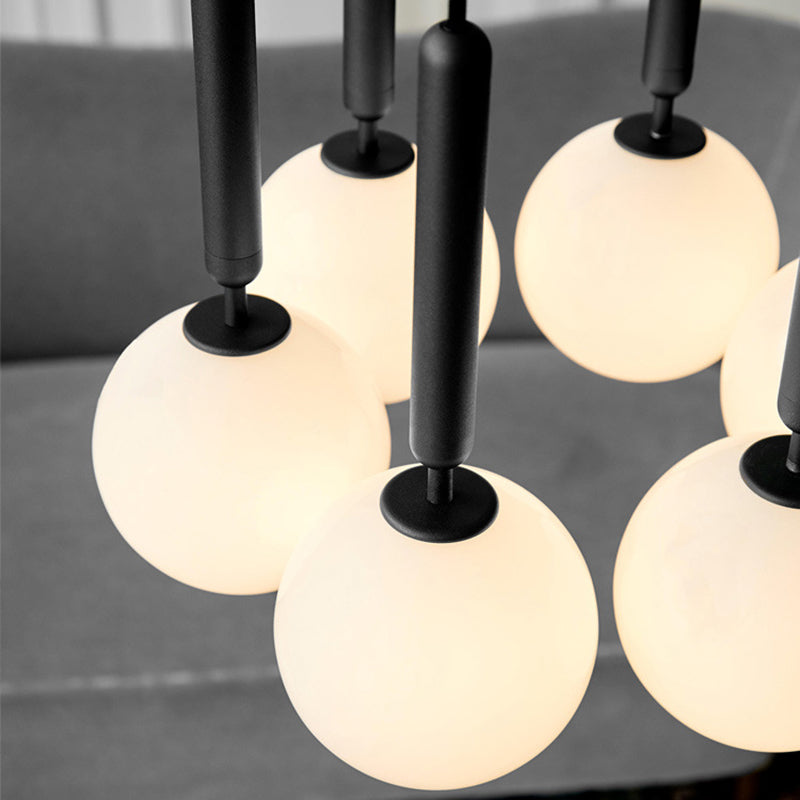 Bolvormig glazen plafond hanglamp moderne minimalistische 1 lichthangende lamp voor woonkamer