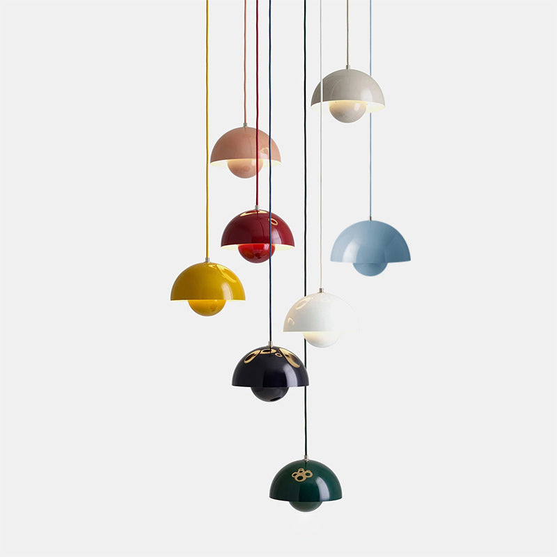 Modern Globe Pendant Ceiling Lights 1 Light Pendant with Stainless Steel Shade for Bedroom