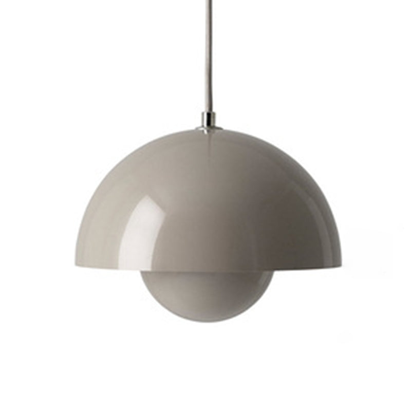 Modern Globe Pendant Ceiling Lights 1 Light Pendant with Stainless Steel Shade for Bedroom