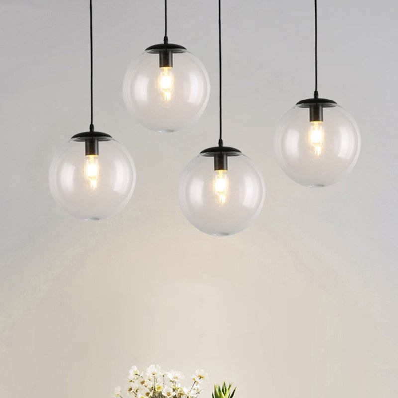 1 Light Spherical Pendant Lighting Modern simplicity Glass Pendant Ceiling Lights for Restaurant
