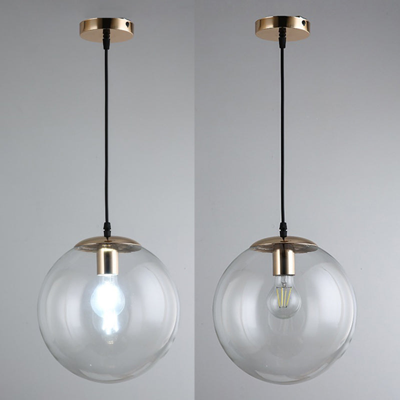 1 Light Spherical Pendant Lighting Modern simplicity Glass Pendant Ceiling Lights for Restaurant
