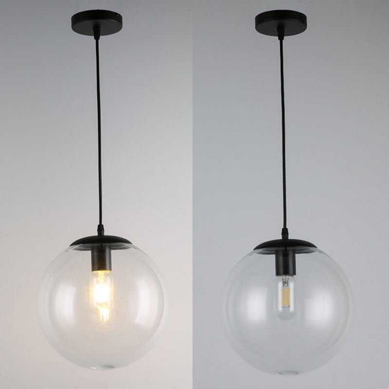 1 Light Spherical Pendant Lighting Modern simplicity Glass Pendant Ceiling Lights for Restaurant