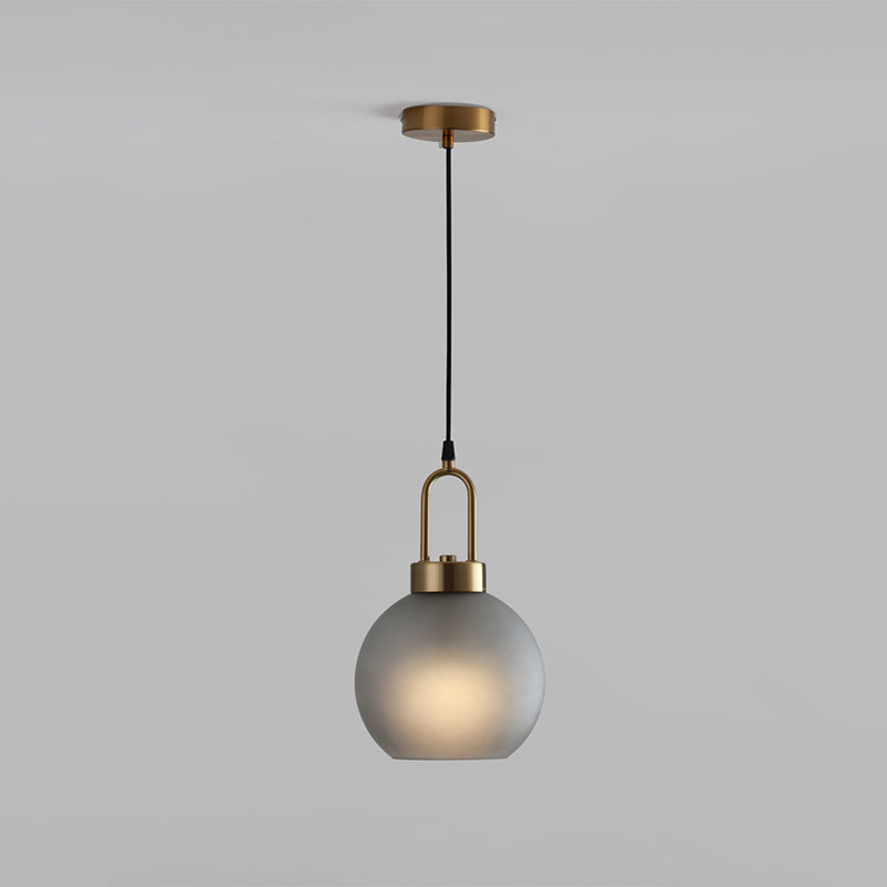 Modern Minimalist Gold Suspension Pendant  Glass 1 Light Coffee Shop Hanging Ceiling Light