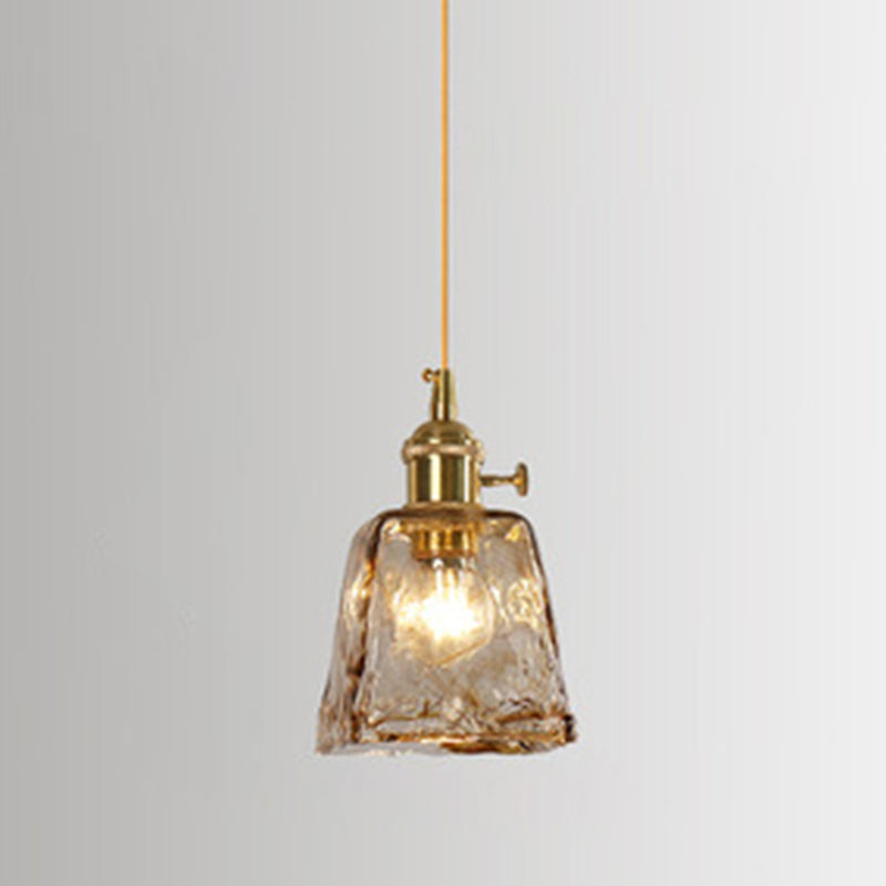 1 lumière géométrique léger pendentif moderne de verre simple de verre de verre pour le restaurant