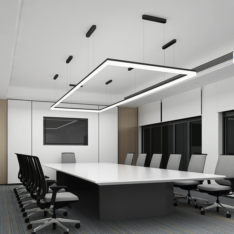 Modern Minimalist Style Linear Pendant Lighting Fixture Acrylic Hanging Lamps for Living Room