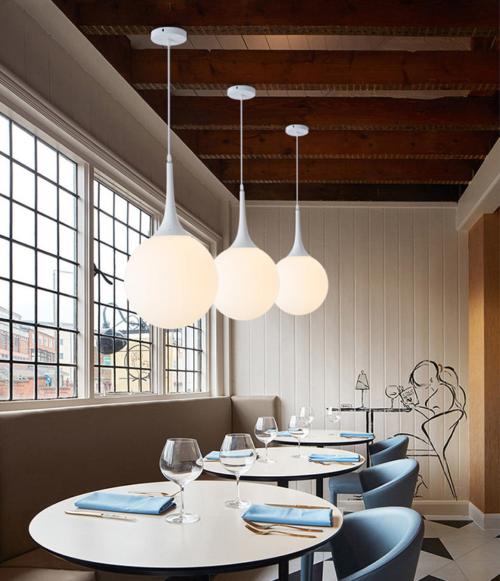 Glass Ball Hanging Ceiling Light Simplicity Pendant Lighting Fixture for Dinning Room