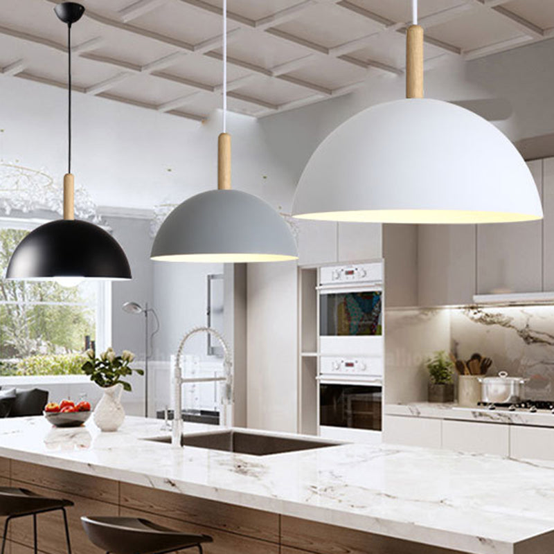 Dome Esszimmer Down Lighting Anhänger Metal Moderne Stil Anhänger Beleuchtung