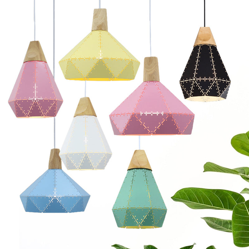 Metall Diamond Hanging Lamp Kit Moderner Stil Down Lighting Anhänger für Esszimmer