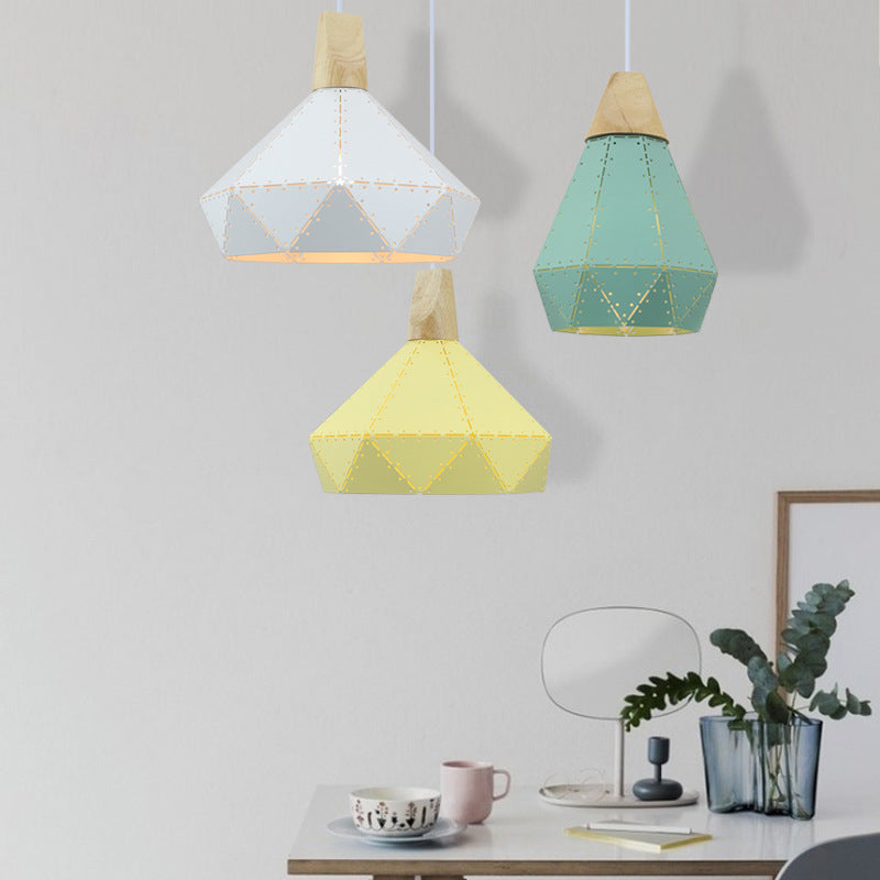 Metall Diamond Hanging Lamp Kit Moderner Stil Down Lighting Anhänger für Esszimmer