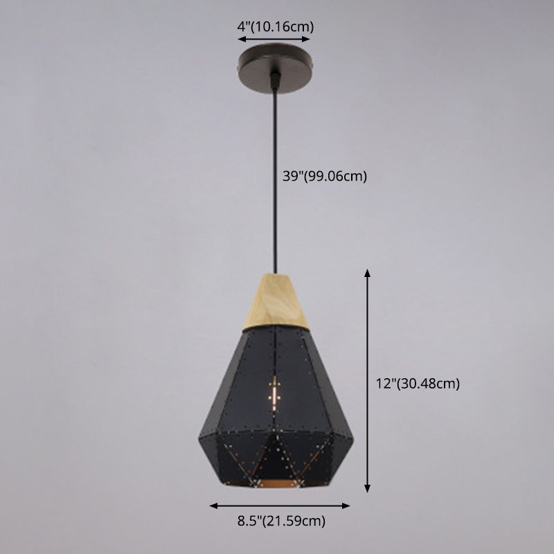 Metall Diamond Hanging Lamp Kit Moderner Stil Down Lighting Anhänger für Esszimmer